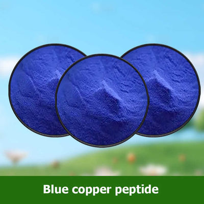 Ingredientes cosméticos CAS 49557-75-7 Blue Copper Peptides  Powder