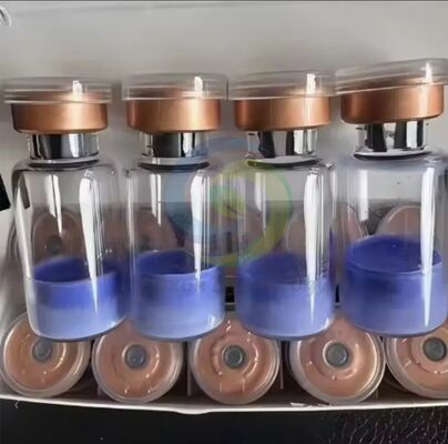 Frascos de 100mg de Copper Tripeptide 1 para cosméticos e pesquisa com peptídeos liofilizados de alta estabilidade