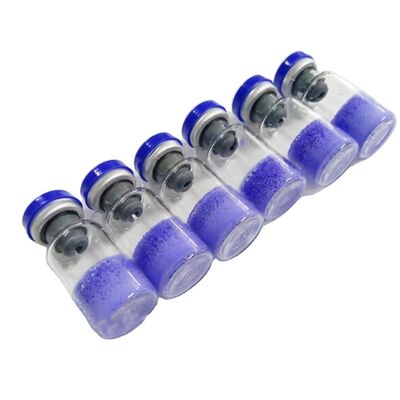 Copper Tripeptide 1, pó de peptídeo de cobre de alta pureza para pesquisa de cuidados com a pele. Tripeptídeo de cobre-1 material cosmético. Peptídeo azul estável.