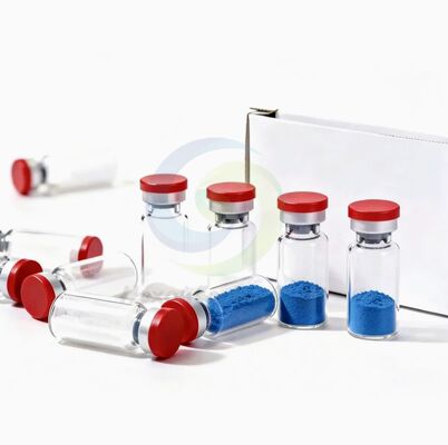 Pó de Peptídeo de Cobre Copper Tripeptide 1 de Alta Pureza com Estrutura Estável para Produção de Colágeno, Ingrediente Tripeptídeo de Cobre-1