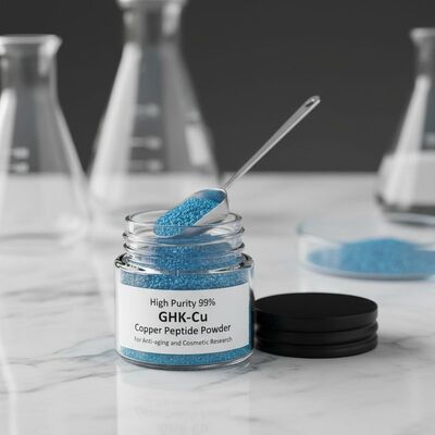 Peso de peptídeo de cobre GHK-Cu de alta pureza 99% para pesquisa antienvelhecimento e cosmética
