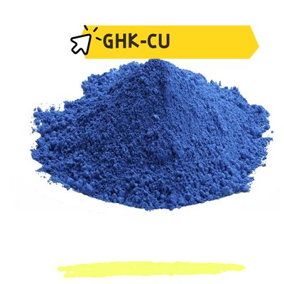 99% de pureza GHK Cu Copper Peptide Powder Promove a produção de colágeno e reduz as rugas