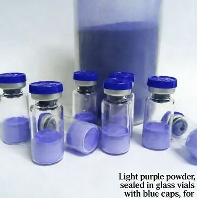 Filas de Peptídeos de Cobre GHK-Cu Liofilizados 100 mg para Pesquisa Cosmética Antienvelhecimento