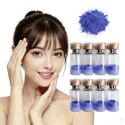Filas de Peptídeos de Cobre Copper Tripeptide 1 Liofilizados 100 mg para Pesquisa Cosmética Antienvelhecimento