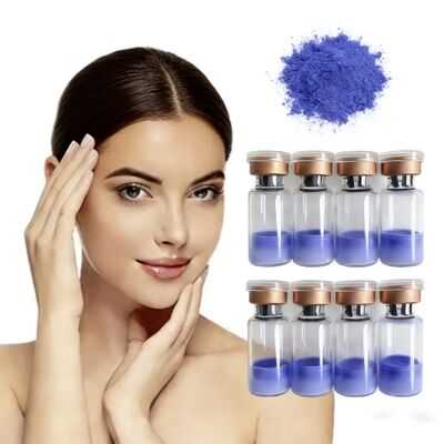 Copper Tripeptide 1 em pó liofilizado de alta pureza 100 mg frascos para reparação da pele Pesquisa Formulação cosmética