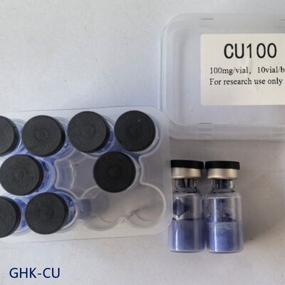 Peptídeo de Cobre GHK-Cu de Alta Pureza para Pesquisa Cosmética | Pó de Cobre Tripeptídeo-1 | Material Peptídico Azul Estável | Grau de Pureza ≥99%