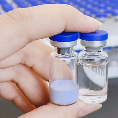 Frascos de peptídeo de cobre de grau cosmético GHK-Cu 100mg pó liofilizado para pesquisa de cuidados com a pele