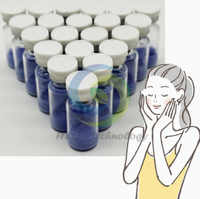 Frascos de peptídeos liofilizados GHK-Cu de grau de pesquisa 50mg 100mg para desenvolvimento cosmético