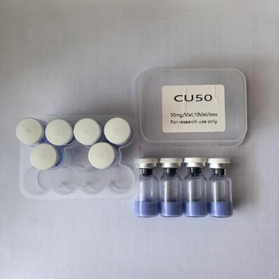 Copper Tripeptide 1 de alta pureza em pó de peptídeo de cobre para aplicações cosméticas Tripeptídeo de cobre-1 matéria-prima Peptídeo azul ingrediente qualidade estável