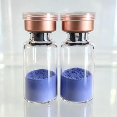 Peptídeo de cobre GHK-Cu de alta pureza em pó tripéptido de cobre-1 ingrediente cosmético peptídeo azul para cuidados com a pele qualidade de pesquisa estável